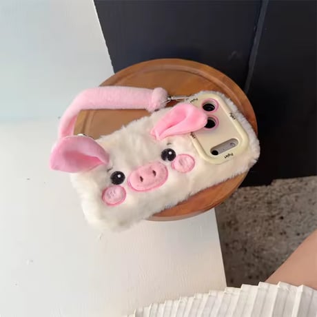 K22970 ふわもこピギーショルダー iPhoneケース