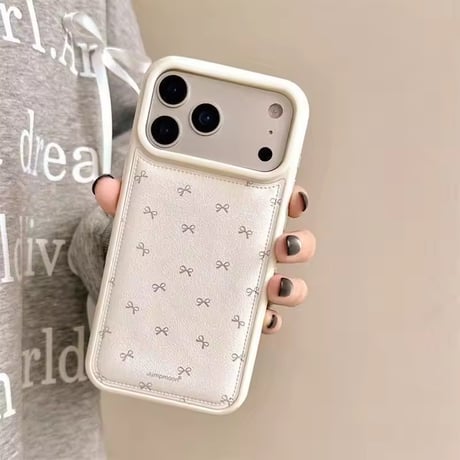 S75299 リボン＆フラワー パターンiPhoneケース