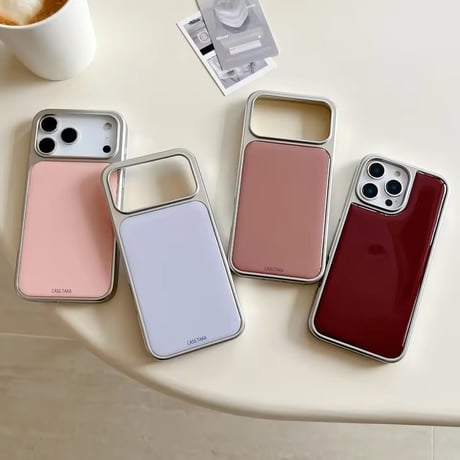 S75592 グロッシーカラーフレームiPhoneケース