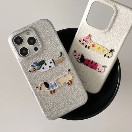 S74424 ダックスステッチレザー iPhoneケース