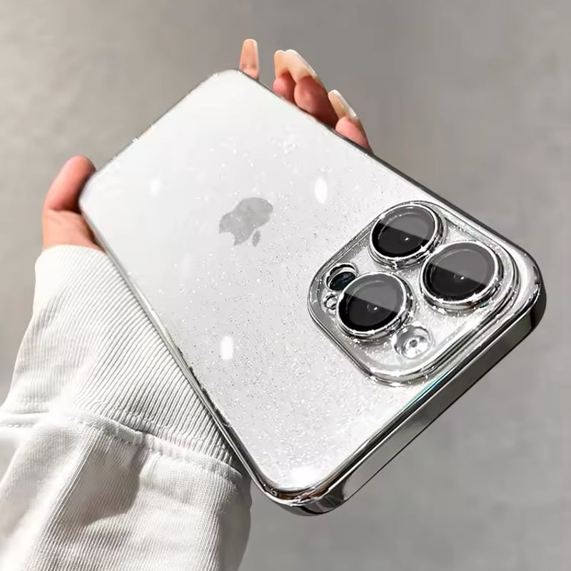 L61268 Powder Glitter Metal Frame iPhone Case | L61268 Powder Glitter Metal Frame iPhone Case |