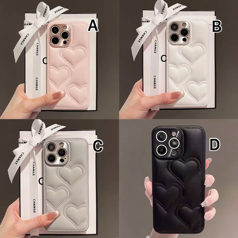 S74983 ハートキルティングiPhoneケース | nanomita