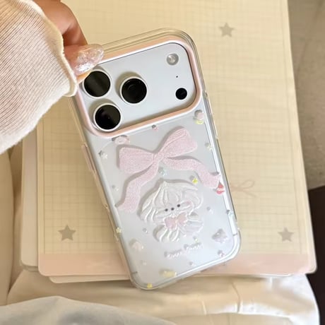 S75580 リボンドール クリアiPhoneケース