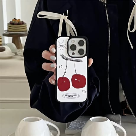 S74680 くだものとおやつのイラストiPhoneケース