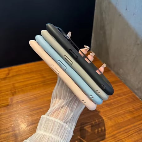 L62230 くすみカラーのマットフレームiPhoneケース
