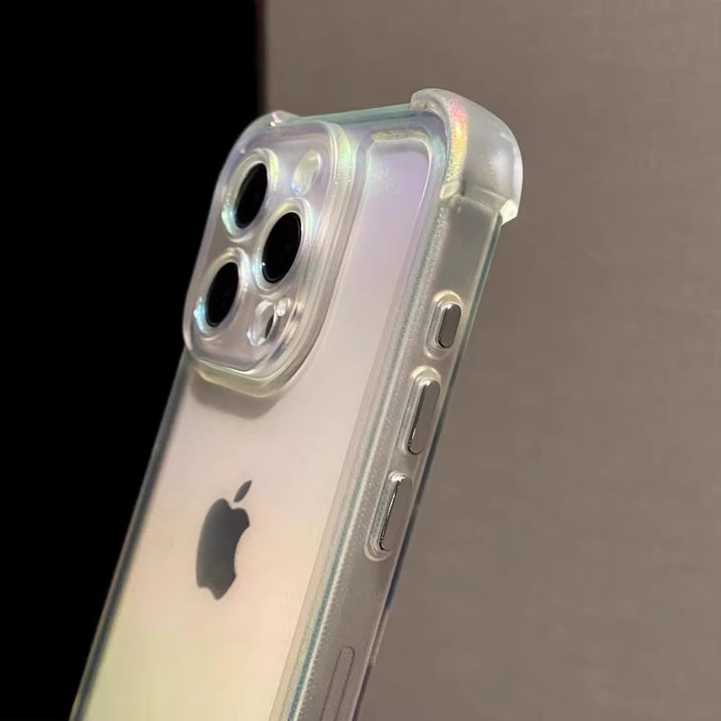 オーロラの狐彫刻 iPhoneケース L62030 オーロラグロウクリアiPhoneケース | nanomita