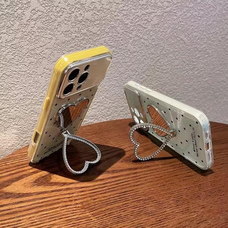 【即納商品】K23092 ハートミラースタンドiPhoneケース