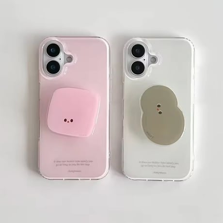 K23073 ゆるフェイスグリップ付きiPhoneケース