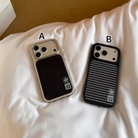 S75520 モノトーンフラワーiPhoneケース