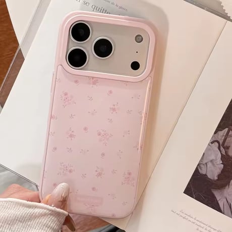 S75202 ピンク小花柄 iPhoneケース