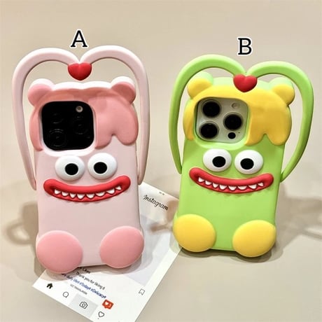 S74537 ハグモンスター iPhoneケース