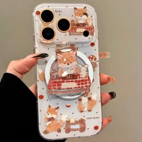 P0384 おっとりきつねのティータイム MagSafeグリップ