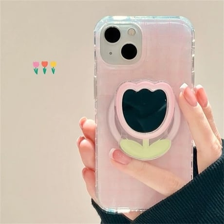 P0331 チューリップミラー付きスマホグリップ