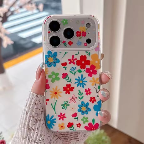 S75556 カラフルフラワーガーデン iPhoneケース