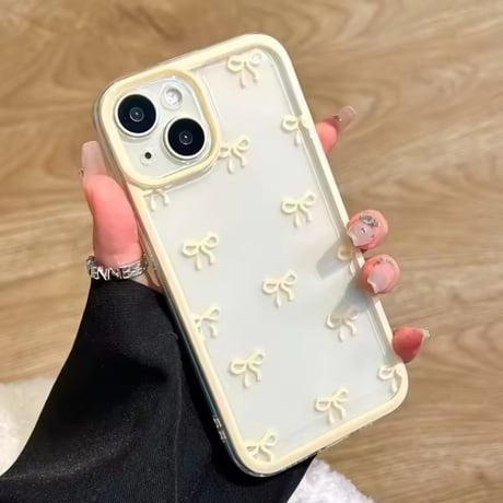 L62434 リボンパステルiPhoneケース