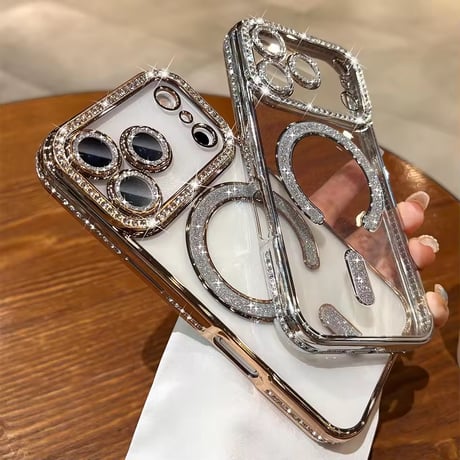 L62326 MagSafe対応 ジュエルラインストーン iPhoneケース