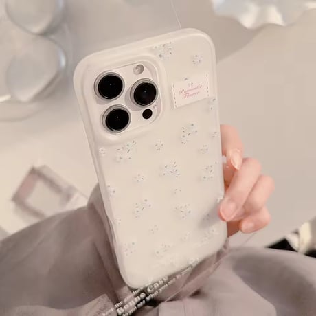 S75160 ゆる小花のホワイトiPhoneケース