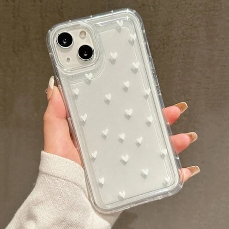 L62269 ちりばめハートのクリアケース
