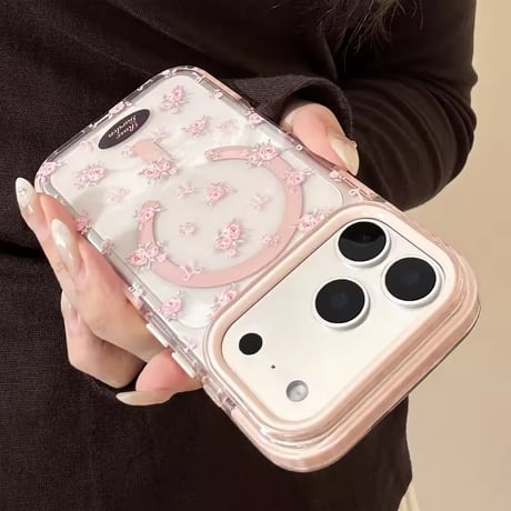 L62450 ローズリボンガーデン iPhoneケース（MagSafe対応あり）