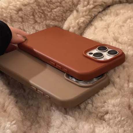 S74932 くすみブラウンマット iPhoneケース