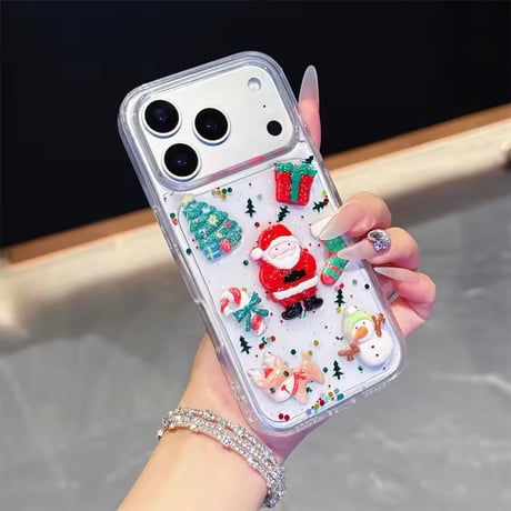 L62360 クリスマスデコ・ハッピーサンタ iPhoneケース