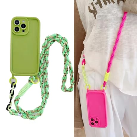 K22912 ネオンカラーショルダー iPhoneケース