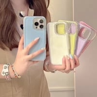 S75656 ビジューカメラフレーム パステルiPhoneケース