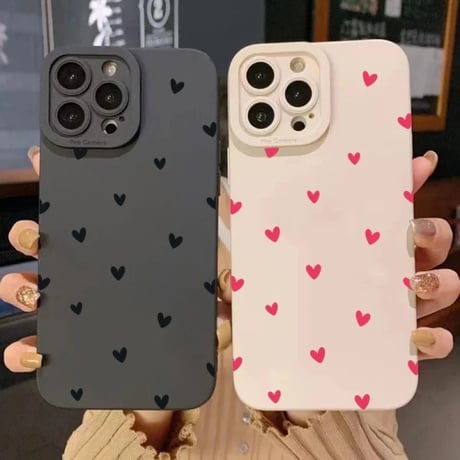 S74765 ちびハートドット iPhoneケース