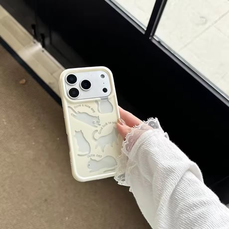 S75187 ゆるねこシルエット iPhoneケース