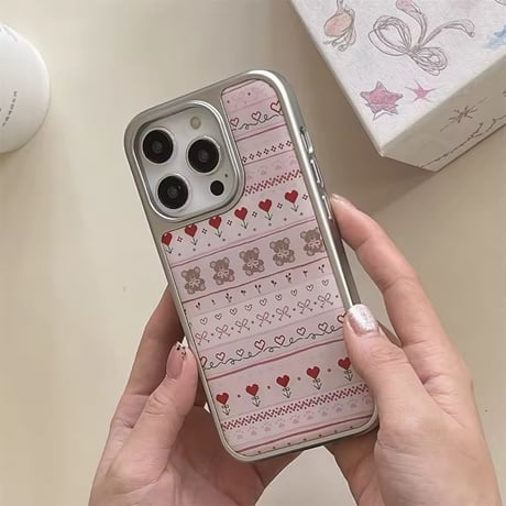 S74459 ジンジャーハートピンク iPhoneケース