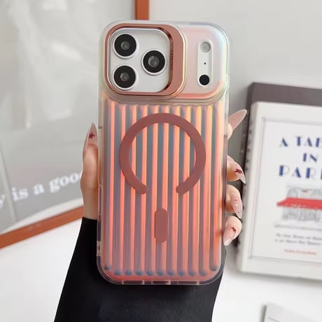 K23148 オーロラウェーブ カメラスタンドiPhoneケース