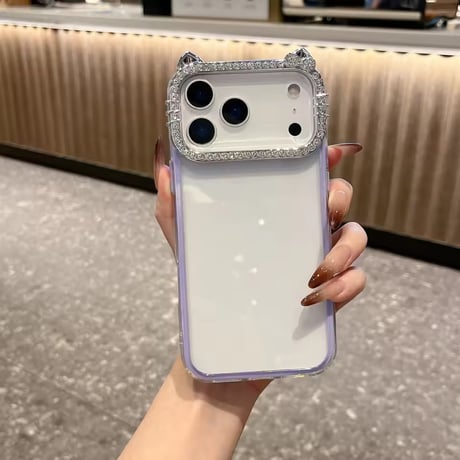 L62393 ビジューフレームクリアiPhoneケース