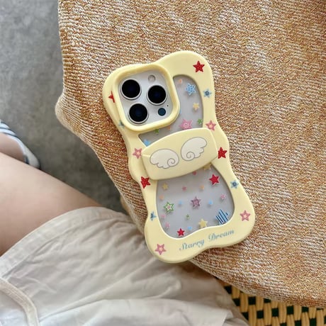 K22850 エンジェルウィングスタンド付きiPhoneケース