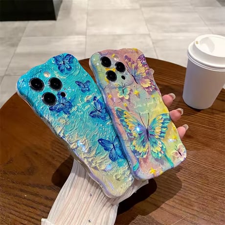 S75104 立体風バタフライiPhoneケース