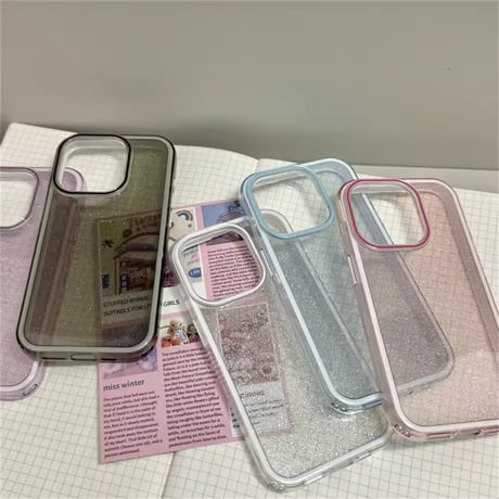 L62121 Twinkle Glitter Frame iPhoneケース