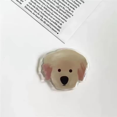 P0381 ゆるわんこ フェイススマホグリップ