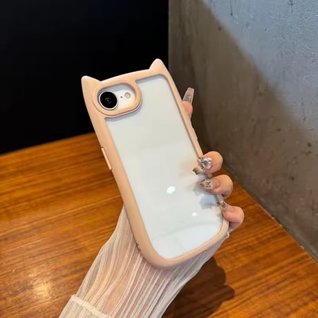 L62230 くすみカラーのマットフレームiPhoneケース