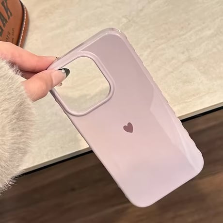S75205 ワンポイントハート ミルキーカラーiPhoneケース