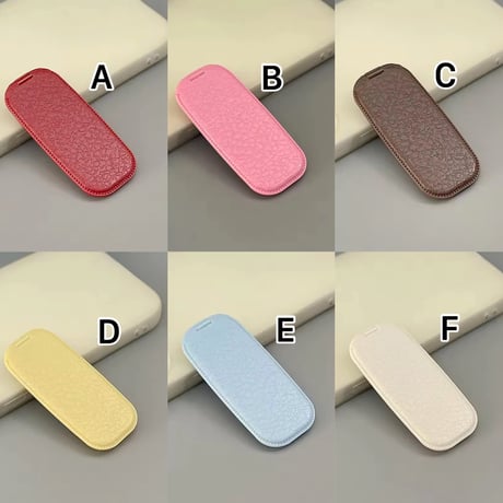 P0405 iPhoneaccessory レザー調ミラー付きスタンドグリップ