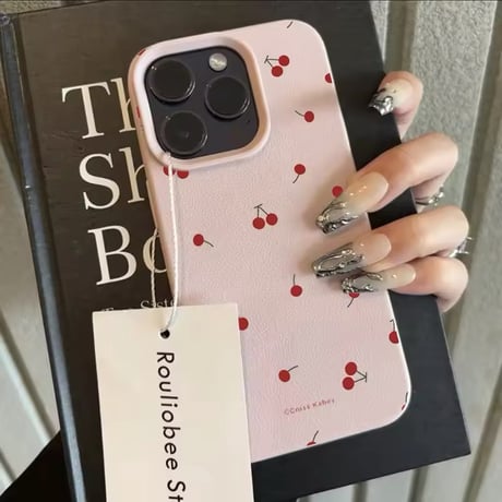 S74527 チェリーパターンiPhoneケース