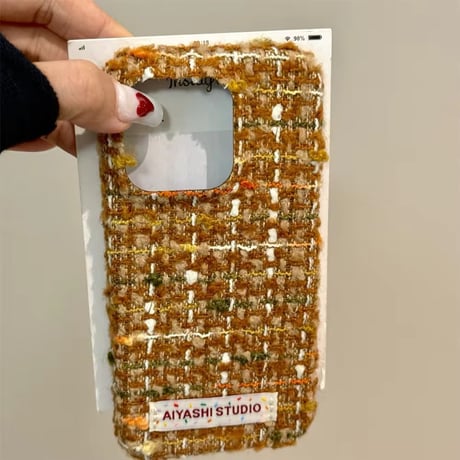 S74223 ツイードチェック iPhoneケース