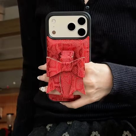 K23040 リボンバンド付きスネーク調iPhoneケース