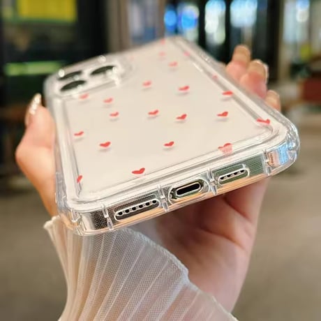 L62269 ちりばめハートのクリアケース