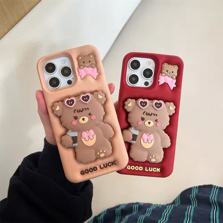 K22686 ラッキーくまちゃんiPhoneケース