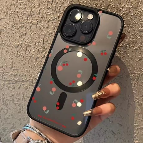 L62452 チェリードット MagSafe対応 iPhoneケース