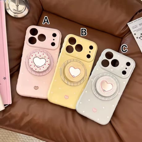 K23095 ハートグリップドットiPhoneケース