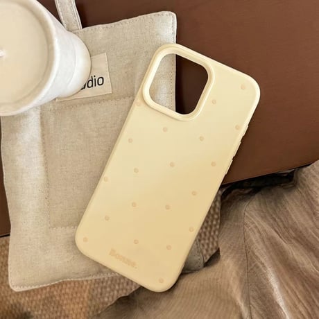 S74793 BonneドットのやさしいマットiPhoneケース