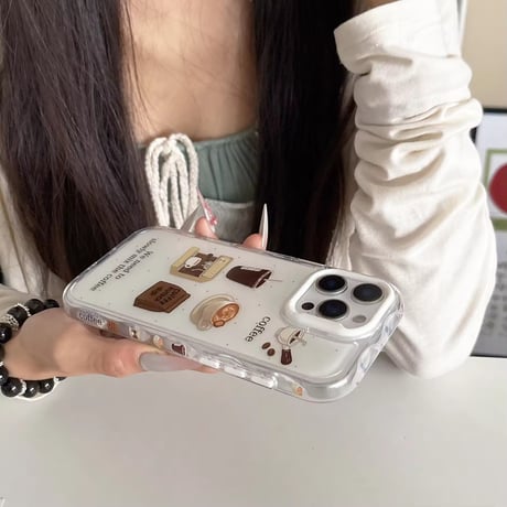 S74777 カフェタイムクリアiPhoneケース