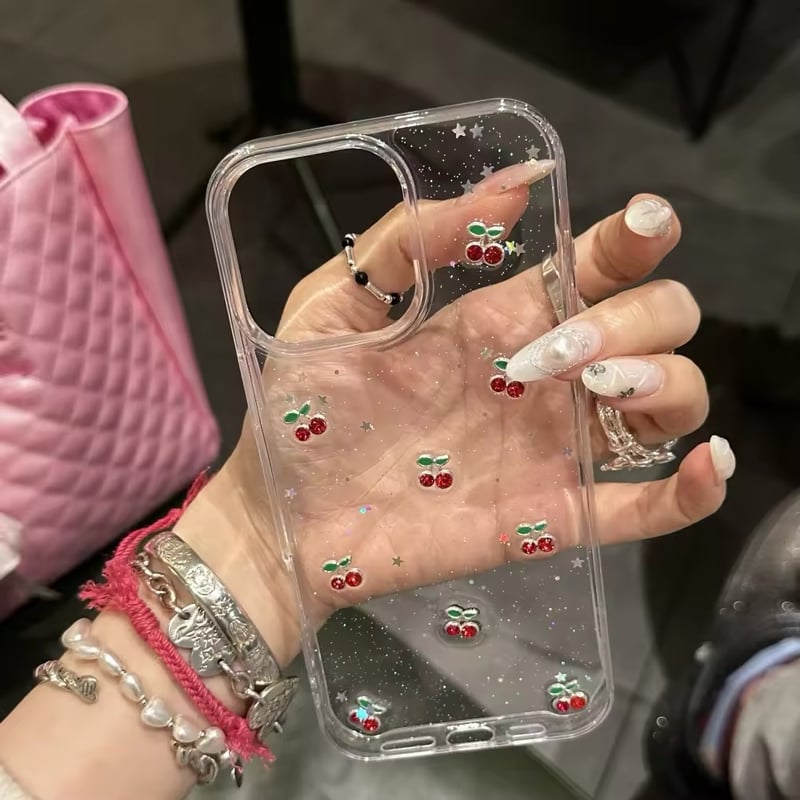 L62211 きらきらチェリースター iPhoneケース | nanomita