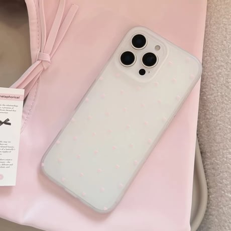 S74752 ピュアハートドットiPhoneケース